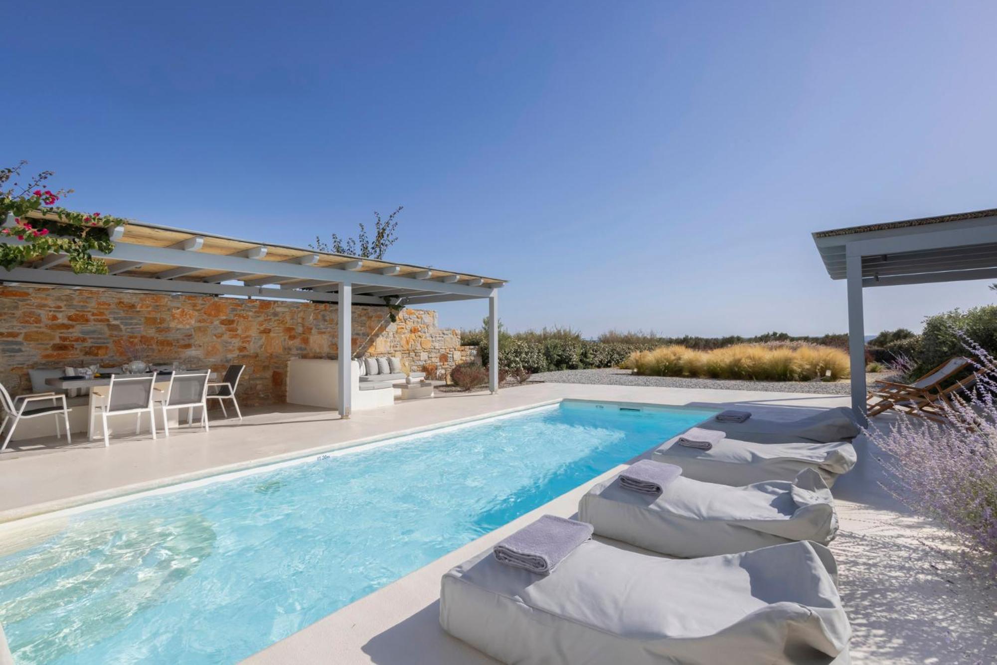 Villa Dione, Private Pool & Seaview By Naxos Dunes Kastrákion Екстериор снимка