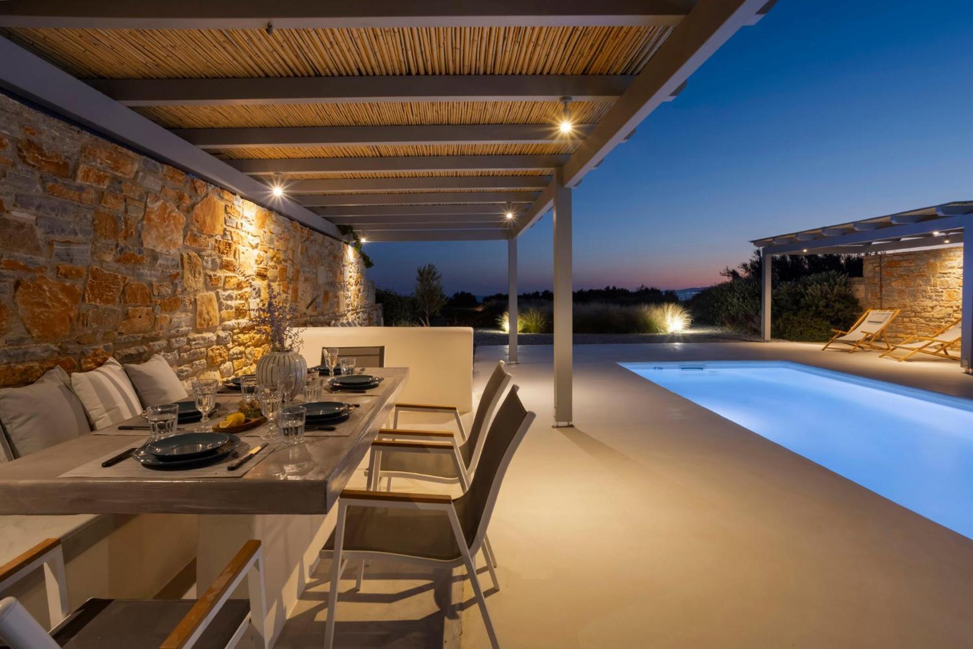 Villa Dione, Private Pool & Seaview By Naxos Dunes Kastrákion Екстериор снимка